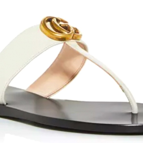 Gucci Marmont Flat Leather Thong GG sandals -never worn US 9 EU 39 - Picture 3 of 8